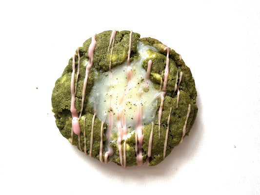 strawberry matcha latte cookie